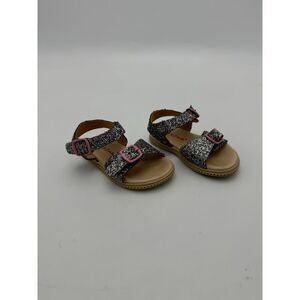 Link Holy Toddler Size 4 Buckle Open Toe Silver Pageant Evening‎ & Party Sandals